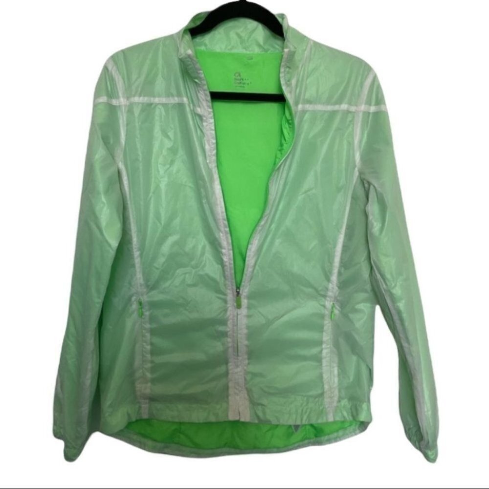 Gap Florescent Green Windbreaker Jacket